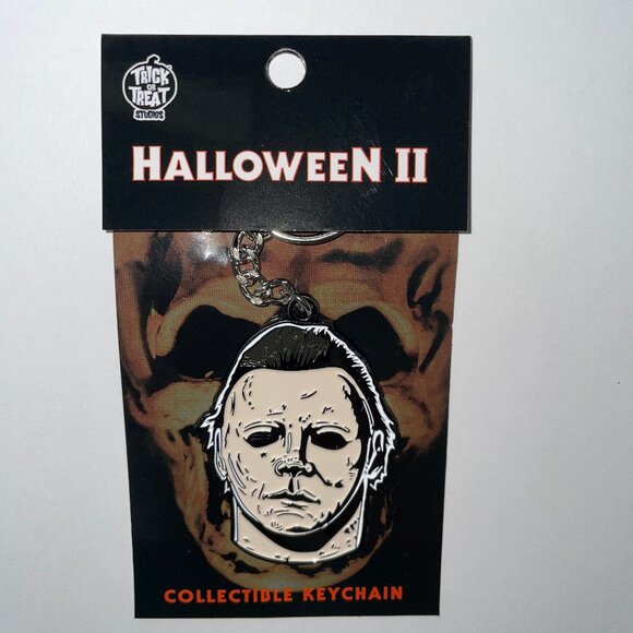 Trick Or Treat Halloween II Michael Myers Face Keychain Key Ring Horror NEW - Picture 1 of 2